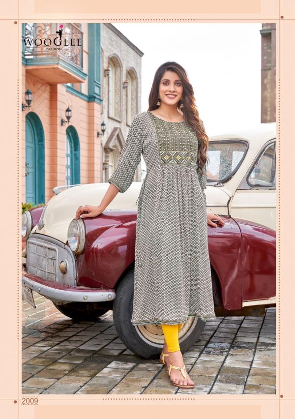 Wooglee Verona Fancy Wear Rayon Designer Kurti Collection